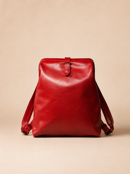 ROde lederen rugzak - Medium & Large | RR